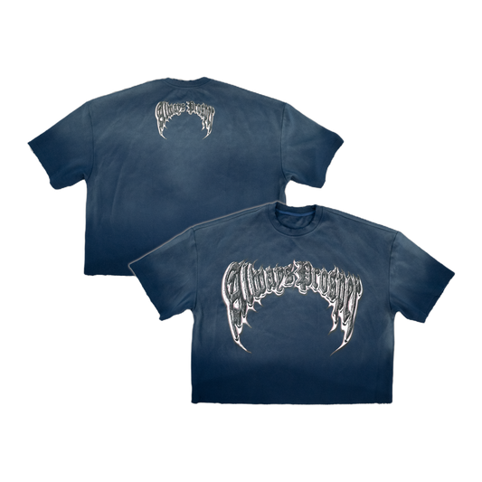Always Prosper The Opulent heavyweight tee in sun-washed navy