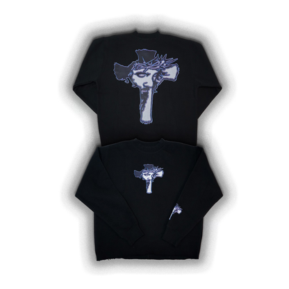 Always Prosper Trinity 470 GSM black crewneck sweater