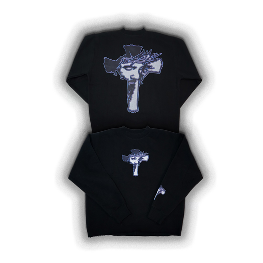 Always Prosper Trinity 470 GSM black crewneck sweater