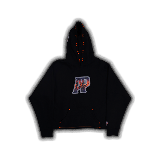 Always Prosper Jack-O-Lantern heavyweight hoodie in midnight black