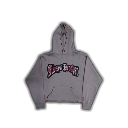 Always Prosper Scream heavyweight hoodie in stone grey