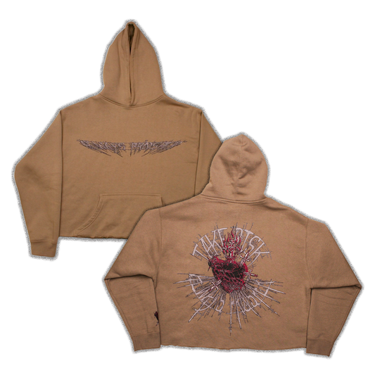 Always Prosper Take Risk heavyweight hoodie in stand tan