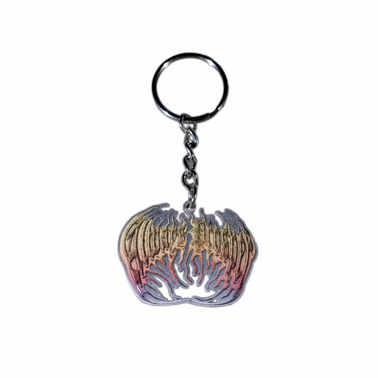 Always Prosper Flame Chain in antique silver with UV-printed Through the Flames logo